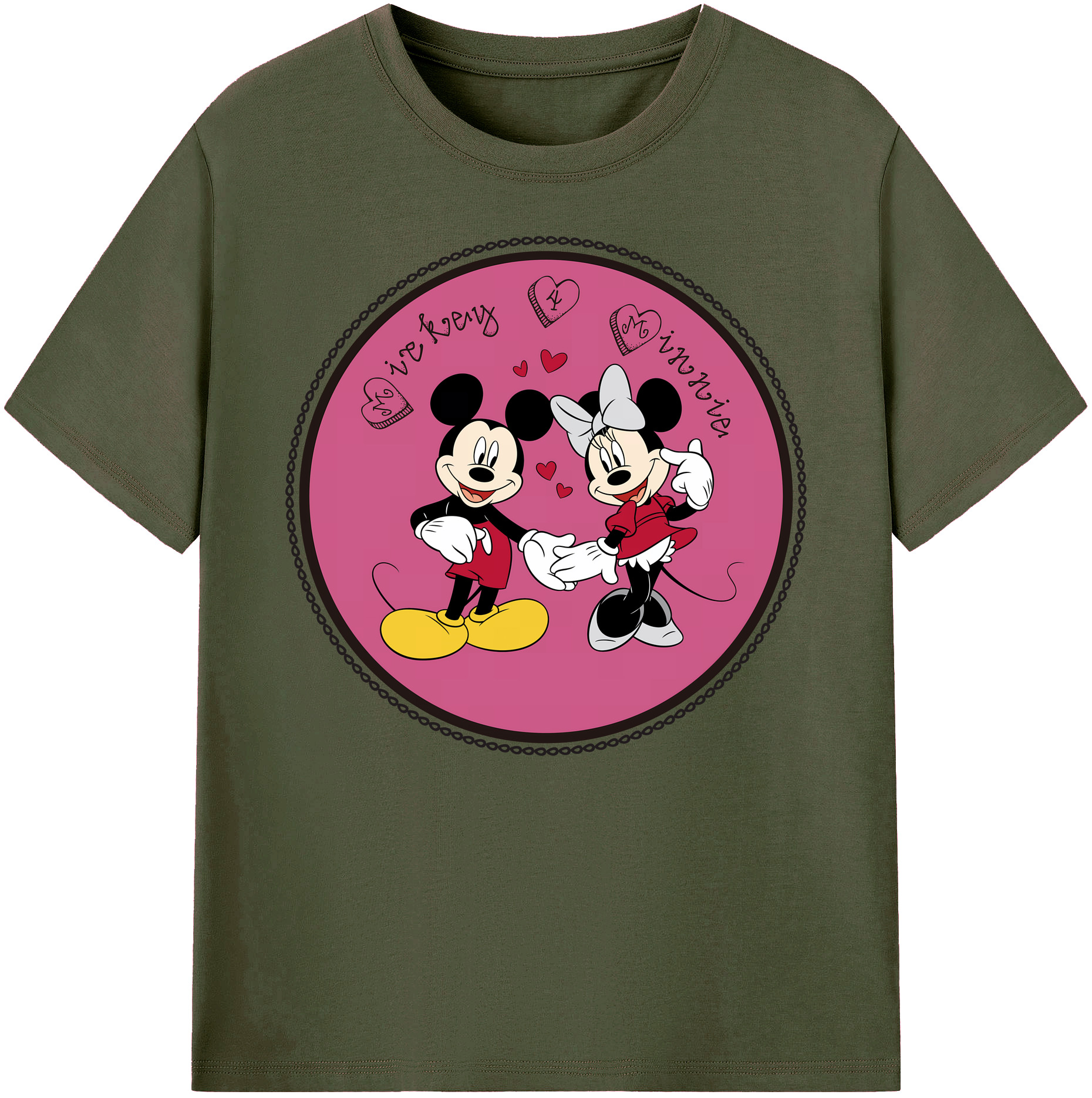 ミッキーマウス Mickey Mouse 綿100％ メンズ半袖Tシャツ｜肌触りやわらか＆通気性